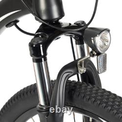 Vélo électrique tout-terrain moteur 250W autonomie 65km 21 vitesses frein à disque IPX4 noir