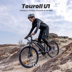 Vélo électrique tout-terrain moteur 250W autonomie 65km 21 vitesses frein à disque IPX4 noir