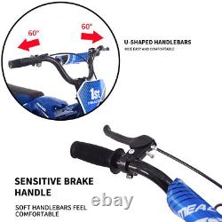 Vélo pour enfants 16 18 pouces style moto garçons filles bicyclette moto cyclisme avec stabilisateurs