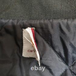 Veste Carhartt Detroit Taille XL Cordura Nylon Rembourré Noir Lourd en Excellente Condition