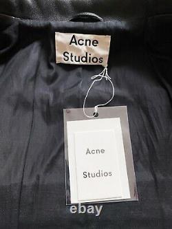 Veste En Cuir Femme Acne Studios, Style Mock, Noir, Taille 36
