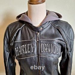 Veste Harley Davidson pour dames Auroral Wille G Skull 3 en 1 en cuir pour moto