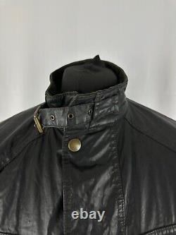 Veste de moto Belstaff Trialmaster pour homme fabriquée en Italie noire taille M 38-40 en vintage
