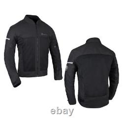 Veste de moto d'été Oxford Spartan Air pour vélo de tourisme, noire et grise