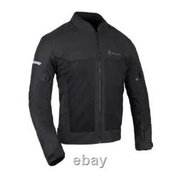 Veste de moto d'été Oxford Spartan Air pour vélo de tourisme, noire et grise