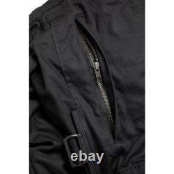 Veste de moto en cire Black Bowland CE Class AA pour la conduite à moto