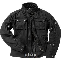 Veste de moto en cire noir Pendle CE Classe AA pour la conduite à moto
