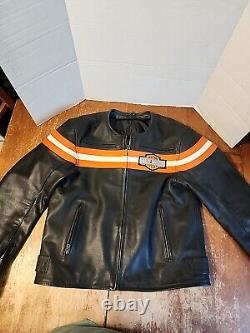 Veste de moto en cuir Harley-Davidson First Gear Taille Large