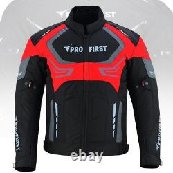 Veste de moto en cuir imperméable pour homme avec bottes renforcées CE