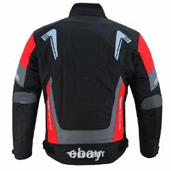 Veste de moto en cuir imperméable pour homme avec bottes renforcées CE