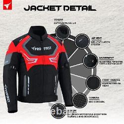 Veste de moto en cuir imperméable pour homme avec bottes renforcées CE