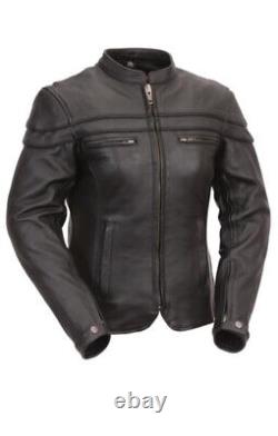 Veste de moto en cuir pour femme taille 4XL FIL162NTCZ