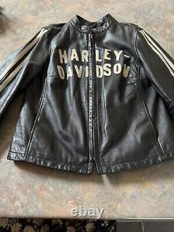 Veste en cuir noir pour femme Harley Davidson, taille M, jamais portée (NWOT)