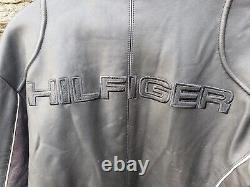 Veste en cuir pour homme Tommy Hilfiger Taille Bad Ass biker! RARE