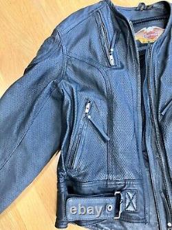 Veste en cuir véritable perforé et ventilé Harley-Davidson MEDIUM embossé