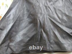 Veste en simili cuir Levi's pour homme XL noire manteau de moto doublure à carreaux