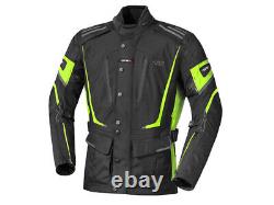 Veste textile IXS pour femmes Powell noire et jaune, veste de moto en polyamide