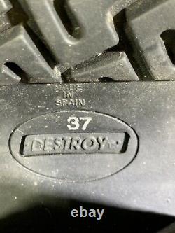 Vintage 90s Destroy Chunky Platform Boots Brown Leather Us 7 Eu 37