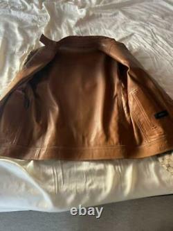 Vintage Gucci Gg Monogram Cuir Trimming Biker Jacket Taille 48 Tom Ford Era