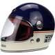 Viper F656 Fibreglasse De Vinture Retro Helmet Full Face Motorcycle Avec Visor Dark