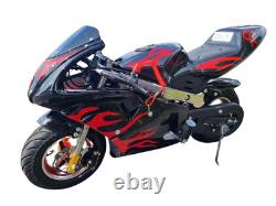 X Beast Motorsport Moto Pocket Mini 49cc Moto Racer Essence Tout Terrain