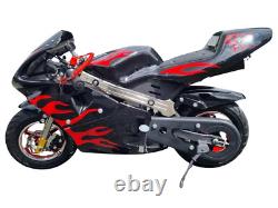 X Beast Motorsport Moto Pocket Mini 49cc Moto Racer Essence Tout Terrain