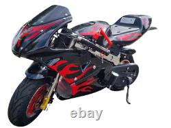 X Beast Motorsport Moto Pocket Mini 49cc Moto Racer Essence Tout Terrain